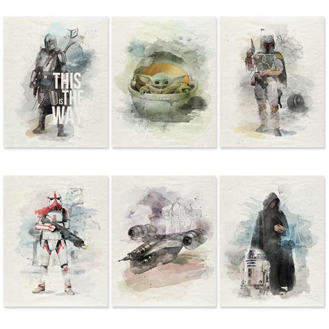 Buy Mandalorian Set UNFRAMED 8x10 Inch - Star Wars Wall Art - Star Wars ...