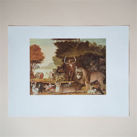 Vintage 1940s Edward Hicks "The Peaceable Kingdom" Art Print – GOLDEN ...