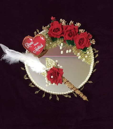 NIKAH Pen with Tray Beautiful and Memorable Moments, Pen with Mirror ...