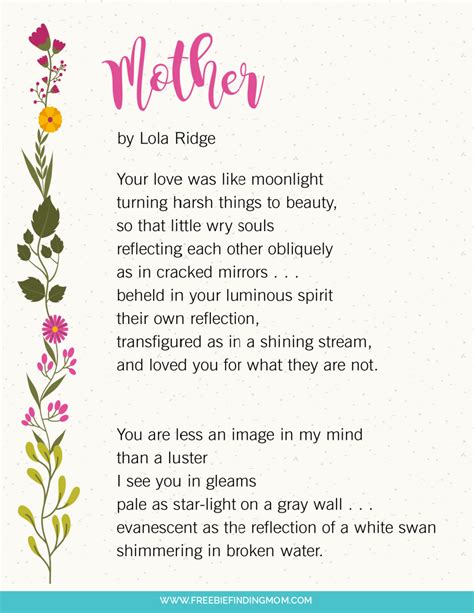 3 Free Printable Short Poems for Moms