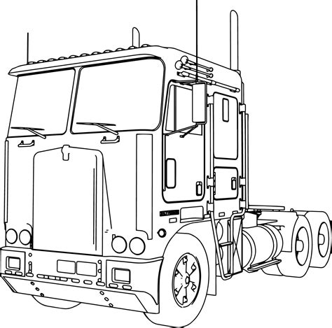 Truck And Trailer Coloring Pages