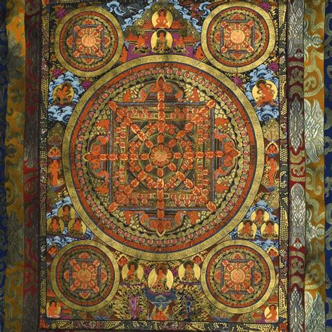 Round Mandala Tibetan Thangka Painting