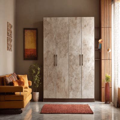 Contemporary 6-Door Swing Wardrobe Design with Membrane Finish