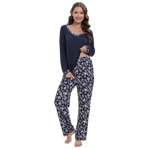 Xmarks 2 Piece Womens Fall Pajama Sets, Lounge Sleepwear Ladies Pjs ...