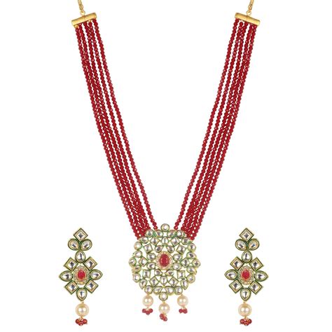 Buy WUJO necklace set for women, necklace for women traditional, pearl ...