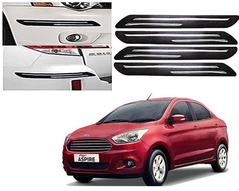 Kunj Autotech Double Chrome Car Bumper Protector Corner Edge Protector ...