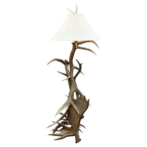 Elk Antler Floor Lamp with Moose Base at 1stDibs | moose floor lamp ...