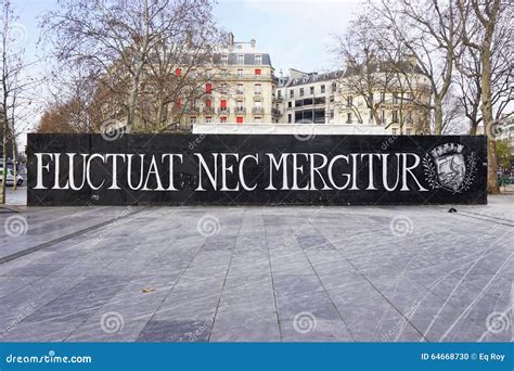 The Fluctuat Nec Mergitur City of Paris Motto Editorial Image - Image ...