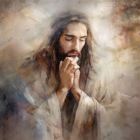 Jesus prays in the garden of gethsemane jesus art christ portrait jesus ...