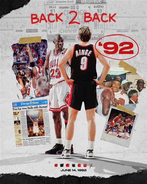Michael Jordan (Chicago Bulls) Back 2 Back NBA Championship 1992