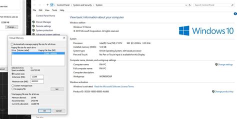 Image result for Virtual Memory Custom Size Settings