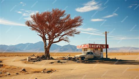 Premium Photo | An American desert scene 1980s Photograph
