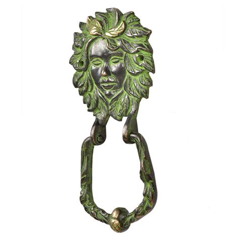 Brass Large Victorian lady Face Brass Door Knocker With Patina