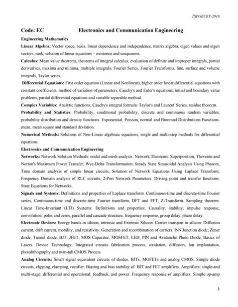 Image result for Electronics Gate Syllabus