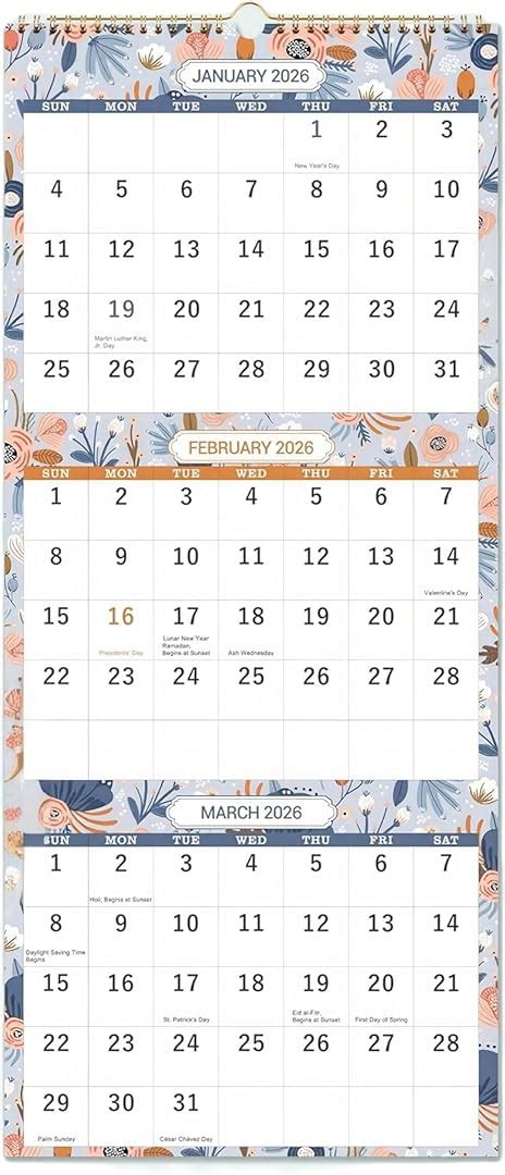 2026 Calendar January 2026 December 2026 3 Month Display 2026 ...