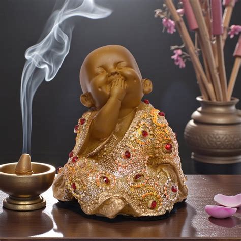 Buy VEDAS Mystical Indian Polyresin Baby Monk Figurine from Vedas at ...