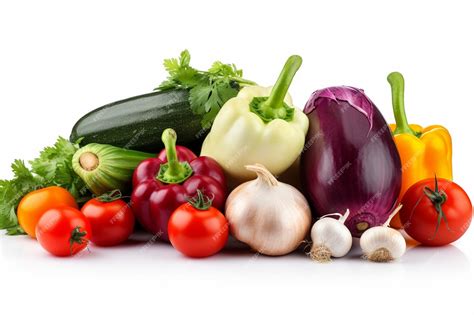 Premium Photo | Collection vegetables isolated white background