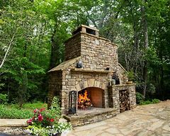 Image result for Outdoor Stone Fireplace with Pizza Oven