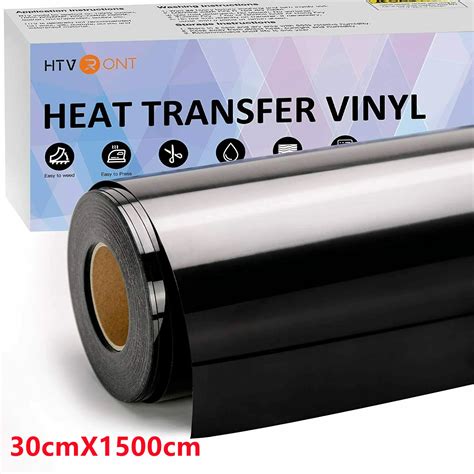HTVRONT 12"X50ft/30x1500cm PU Heat Transfer Vinyl Roll for T-shirt Heat Press Vinyl Craft Iron ...