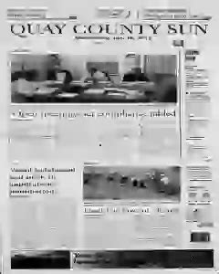 Quay County Sun Newspaper Archives, Jan 16, 2013, p. 1