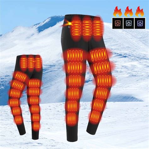 Mens Thermal Underwear Pants Heated Plus Size Warm Fleece Lined Long ...