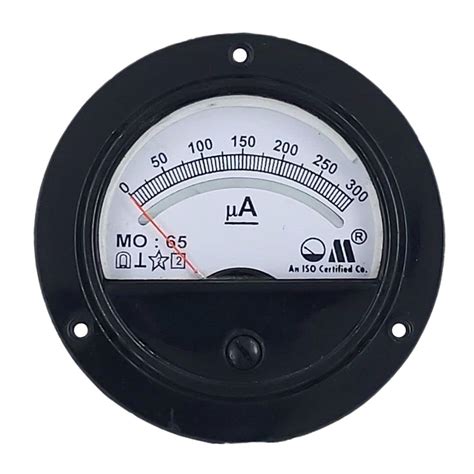 Om Meters MO-65 Round Moving Coil Analog Panel Meter 300uA Micro ...
