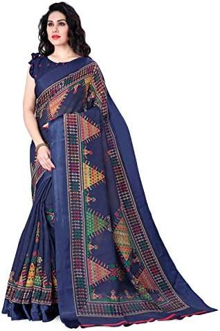 Buy MIRCHI FASHION Color Block Printed Cotton Blend Saree for Women ...