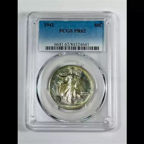 1941 Walking Liberty Half Dollar PCGS PR-62 Nice Colors! - Bob Paul ...