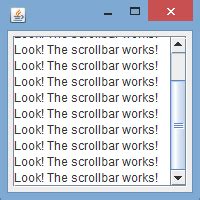 Image result for Java Swing Jlist Scroll Bar