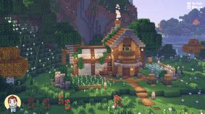 Image result for Flower Forest House Tutorial Minecraft