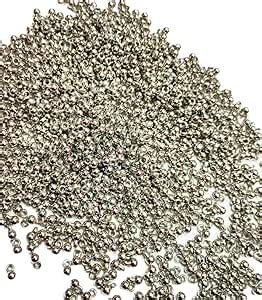 ZILZON® Silver CCB Ghungroo Beads for Making Jewellery (5 mm, Small ...