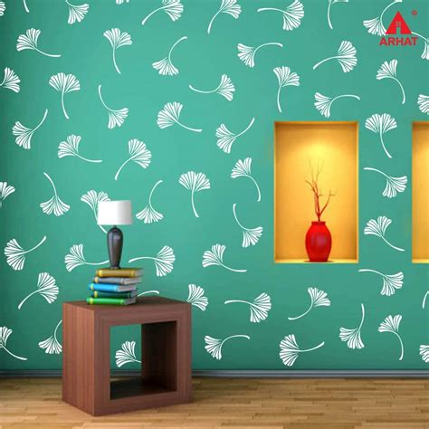 Arhat Stencils® Glossy PVC ASR-E196 Floral Wall Stencils Pack of 3 Pcs ...