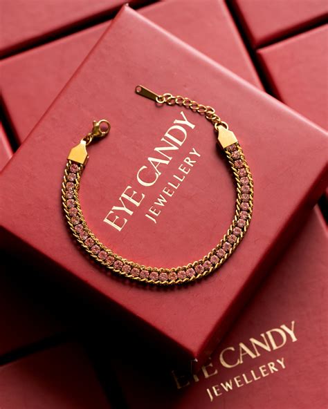 Pink Scarlet Diamond Bracelet – EYE CANDY