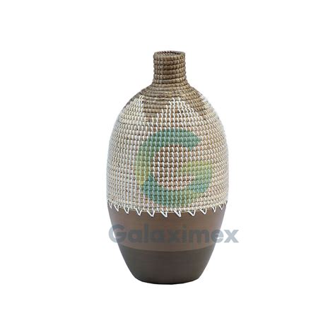 Bamboo seagrass floor vase - Galaximex
