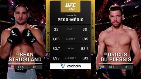 Ve UFC (Português) 297: Sean Strickland vs. Dricus Du Plessis Main Card ...