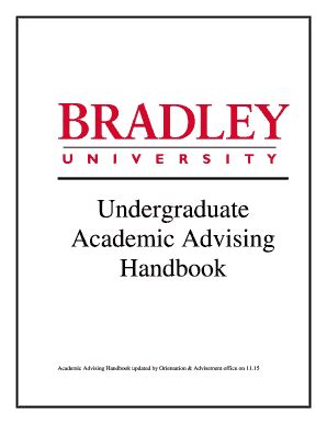 Fillable Online bradley Academic Advising Handbook updated by ...