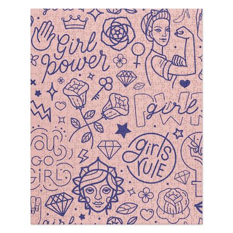 Girl Power, Girls Rule Sketch Jigsaw Puzzle - Etsy