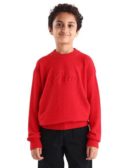 Buy Bon - Red Minimal Logo Sweater| Rare Ones