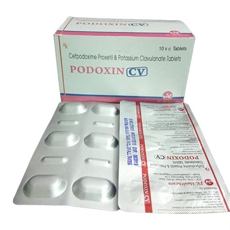 Podoxin CV - Cefpodoxime Proxetil & Potaassium Clavulanate Tablets - JV ...