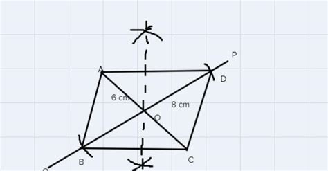 diagonal of a parallelogram are 8cm and 6cm and angle between them is ...