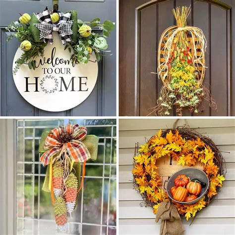 Unusual Fall Door Decor 30 DIY Fall Door Decorations For Your Home