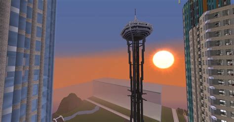 Image result for Space Needle Minecraft Tutorial