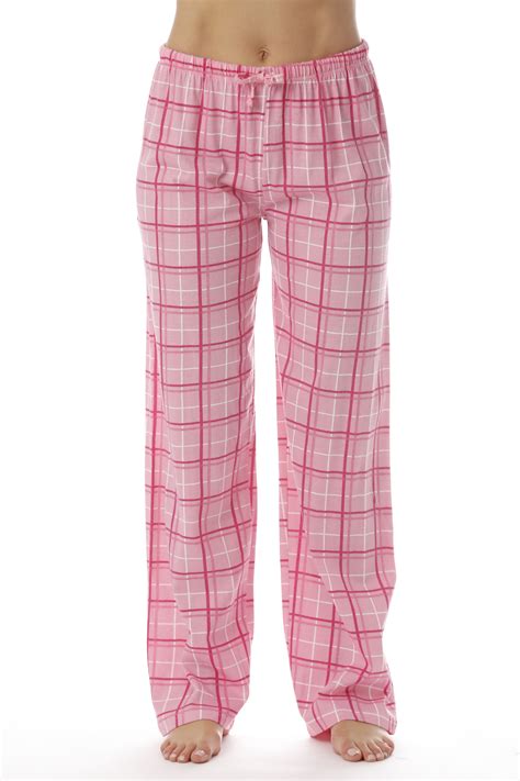 Just Love Women Plaid Pajama Pants Sleepwear (Pink Plaid, Small ...