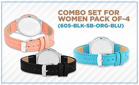 Acnos Premium 4 Stylist Assorted Analog Watches Combo Set for Women ...