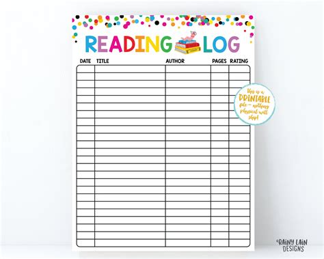 20 Free Printable Reading Logs for Kids | Simply Love Printables