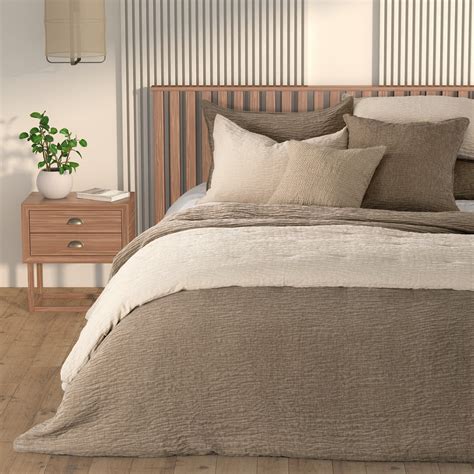 Barbara taupe textured duvet cover
