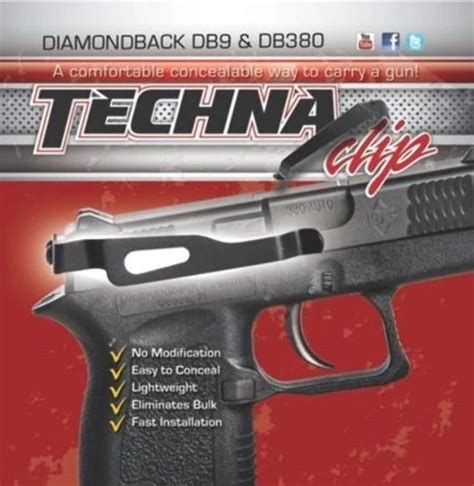 Techna Clip Conceal Carry Belt Clip - Diamondback DB9/DB380 (Right-Side ...