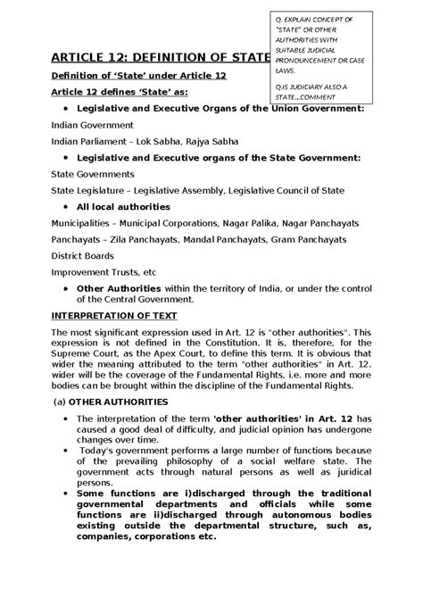 Article 12 - aricle 12 of indian constitution - ARTICLE 12: DEFINITION ...