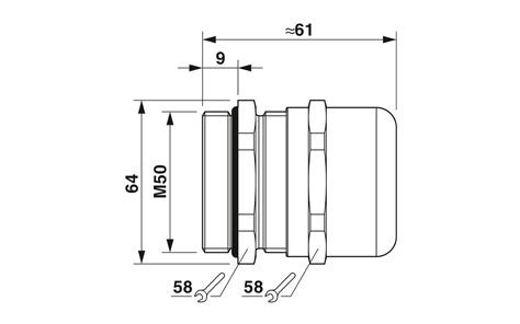 G-INS-M50-L68N-NNES-S - Cable gland - 1411168 | Phoenix Contact