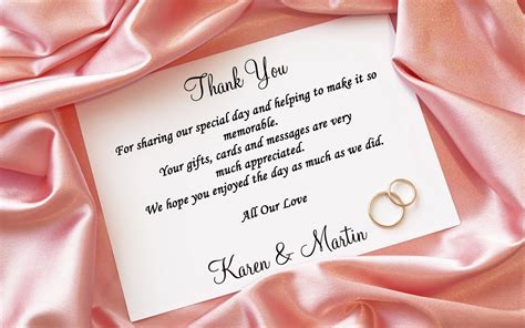 Thank You Note Template Wedding - Sfiveband.com